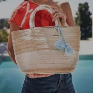 Causebox Altru Straw Tote with tassels